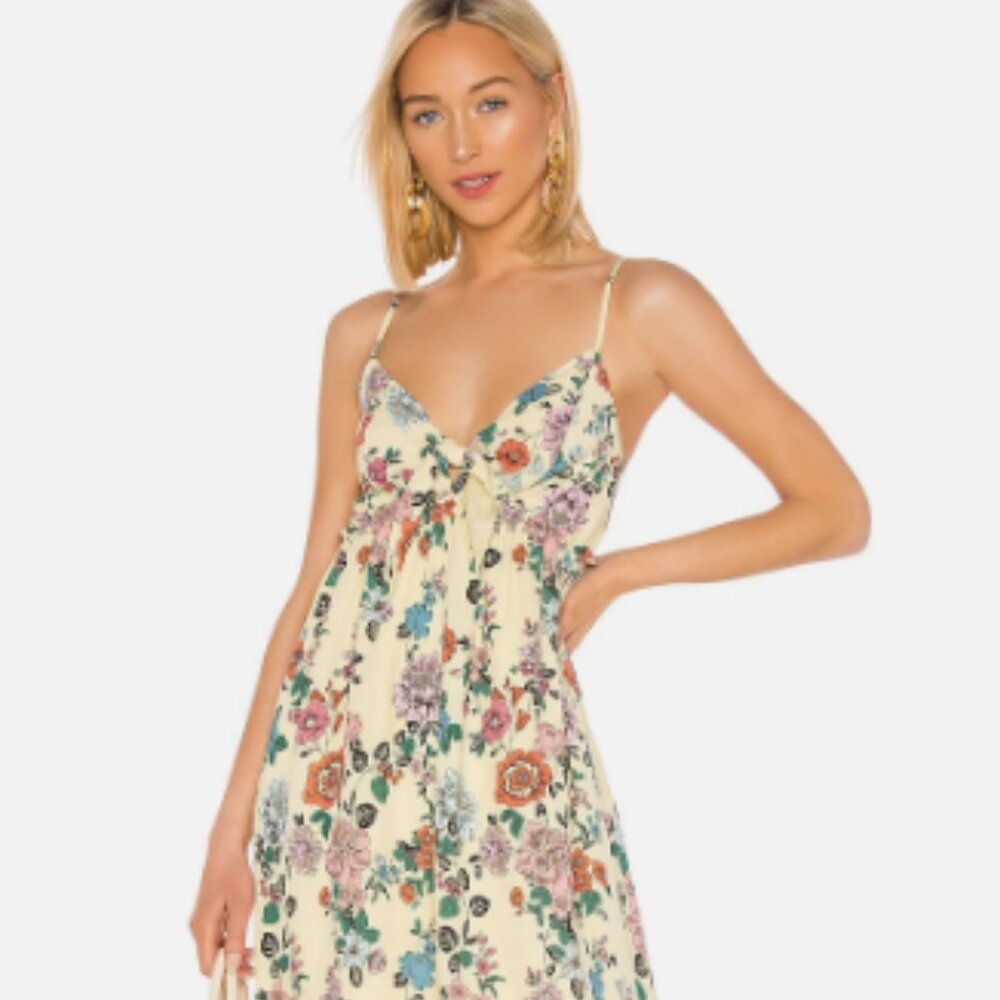 Jack by BB Dakota Revolve Last Summer Floral Dress Yellow Size O